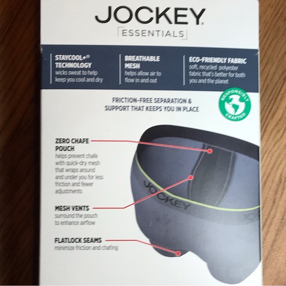 NWT $25 JOCKEY Zero-Chafe Pouch Mens Boxer Briefs - 3 pack  6” Inseam - Picture 10 of 16